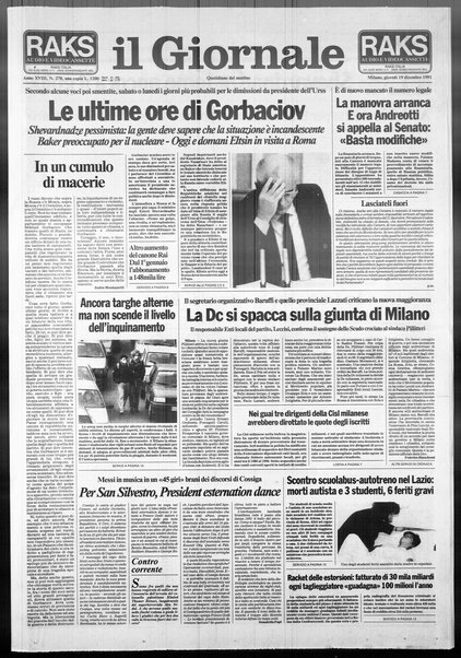 Il giornale : quotidiano del mattino